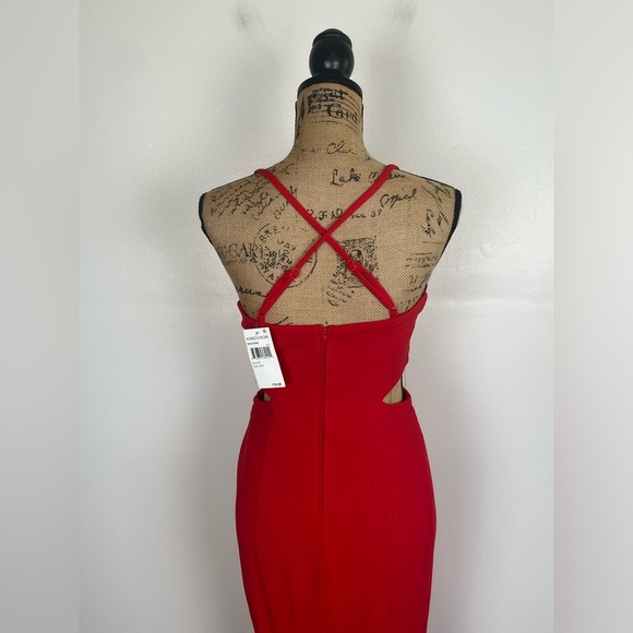 Nordstrom Speechless Formal Evening Dress Size 7 Color Red Sexy Jewel Stretch - Picture 7 of 16